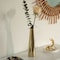 Uniquewise 8 Inch Contemporary Ceramic Cone Shape Table Vase Modern Shiny Looking Flower Holder, Gold QI004359.GD - alternate 3